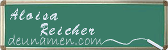 Aloisa Reicher Visitenkarte